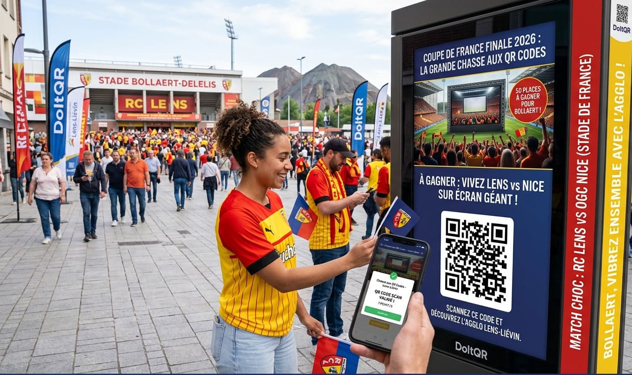 Finale Coupe de France 2026 : l'agglo Lens-Liévin cache des QR codes — DoItQR